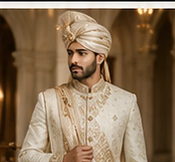 Groom in sherwani